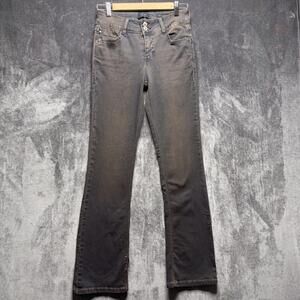 Curve Appeal Jeans Sz 4 High Rise Bootcut Gray Medium Wash Stretch Denim